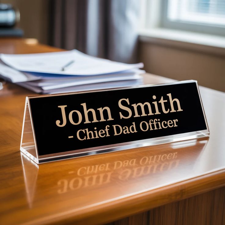 Acrylic Desk Name Plate